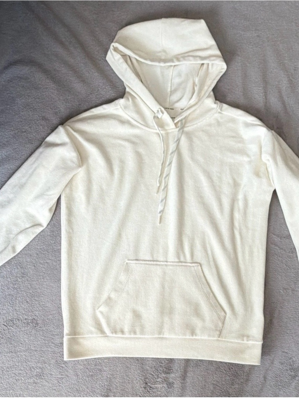 Marc New York Off-White Hooded Pullover Sweatshirt